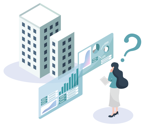 イラスト：購入検討中の物件の価格が適正価格なのか？と悩んでいる人