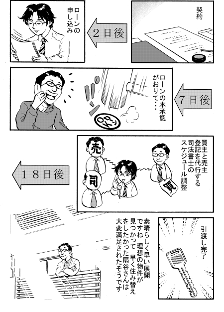 18日後に引き渡しが完了し満足な住み替え