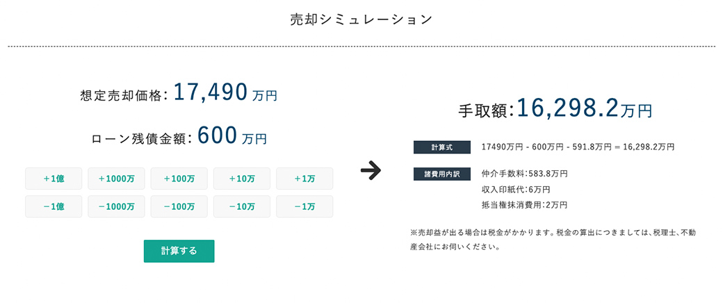 売却シミュレーション